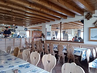 Refuge Walter Bonatti salle de restauration